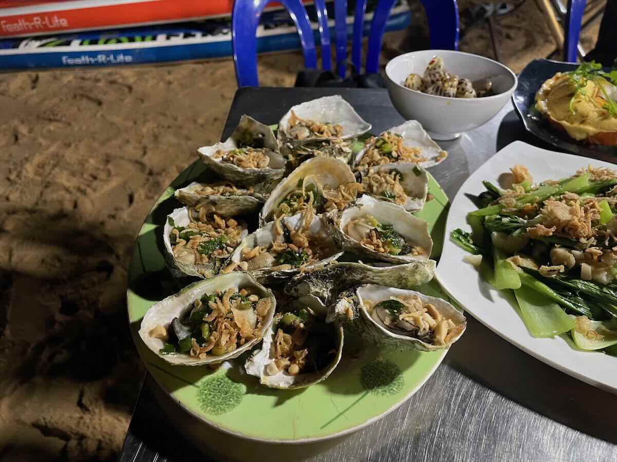 Gebarbecuede oesters